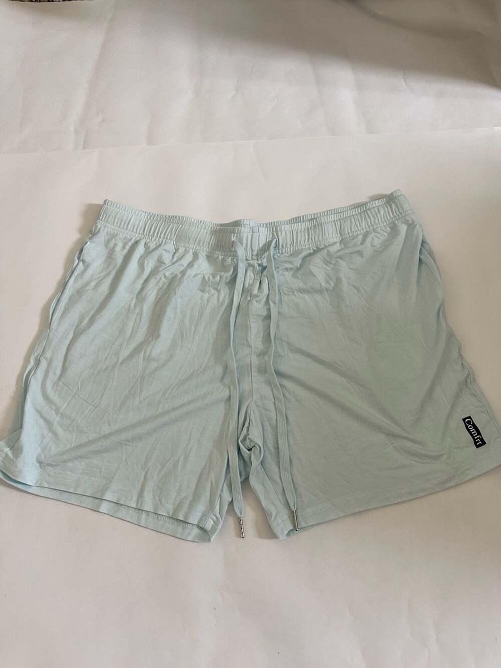 Comfrt Light Blue Modal Terry Lounge Shorts